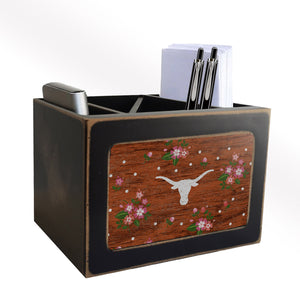 Texas Longhorns Floral Desktop Organizer