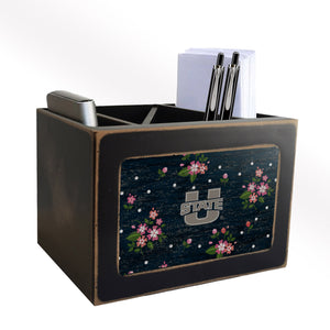 Utah State Aggies Floral Desktop Organizer