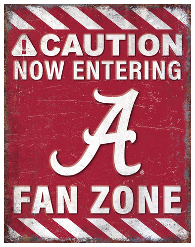 Alabama Crimson Tide Fan Zone Metal Sign - 12