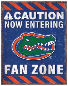 Florida Gators Fan Zone Metal Sign - 12"x18"