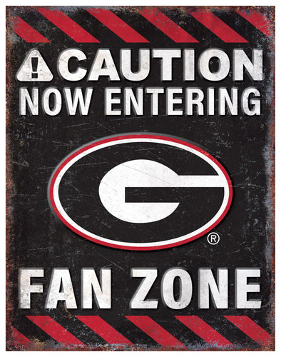 Georgia Bulldogs Fan Zone Metal Sign - 12