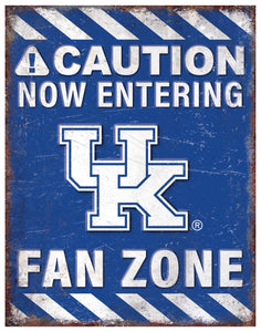 Kentucky Wildcats Fan Zone Metal Sign - 12"x18"