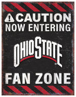 Ohio State Buckeyes Fan Zone Metal Sign - 12"x18"