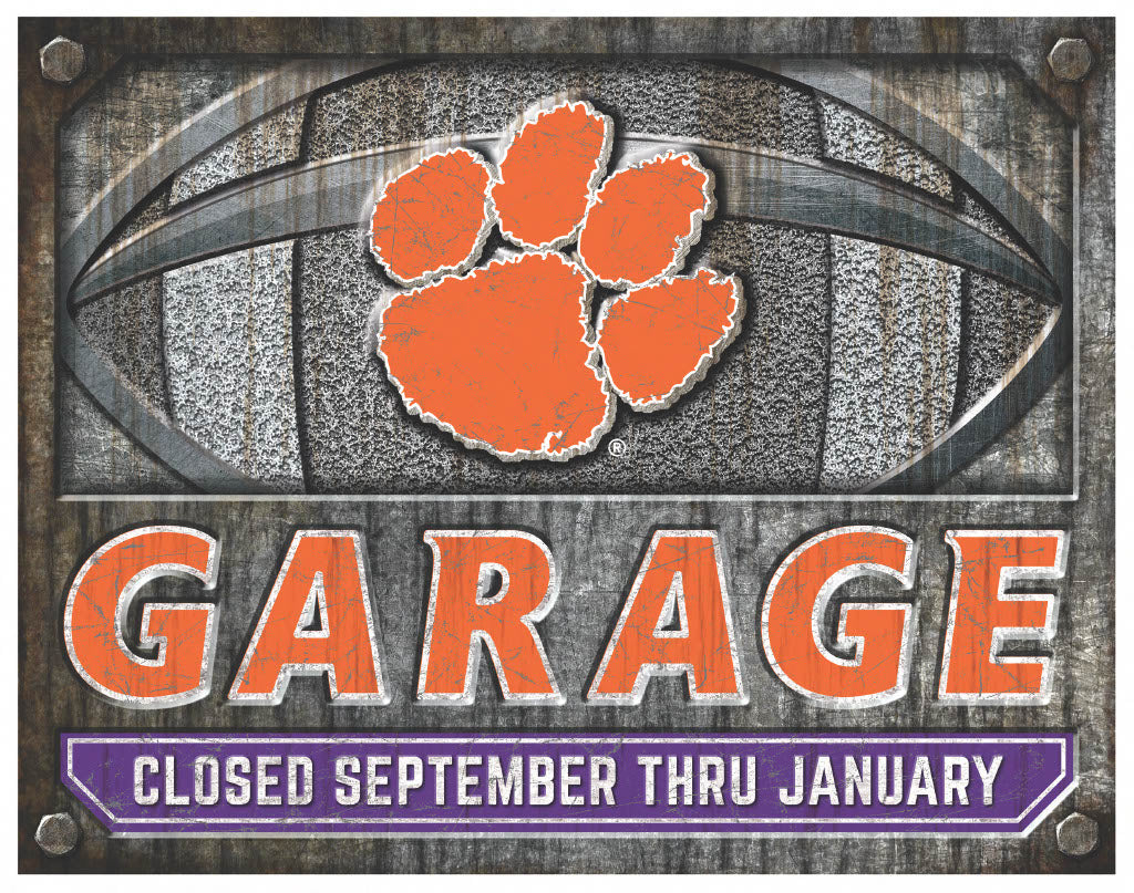 Clemson Tigers Garage Metal Sign - 12