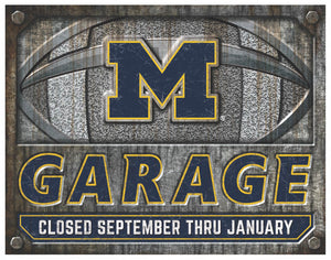 Michigan Wolverines Garage Metal Sign - 12"x16"
