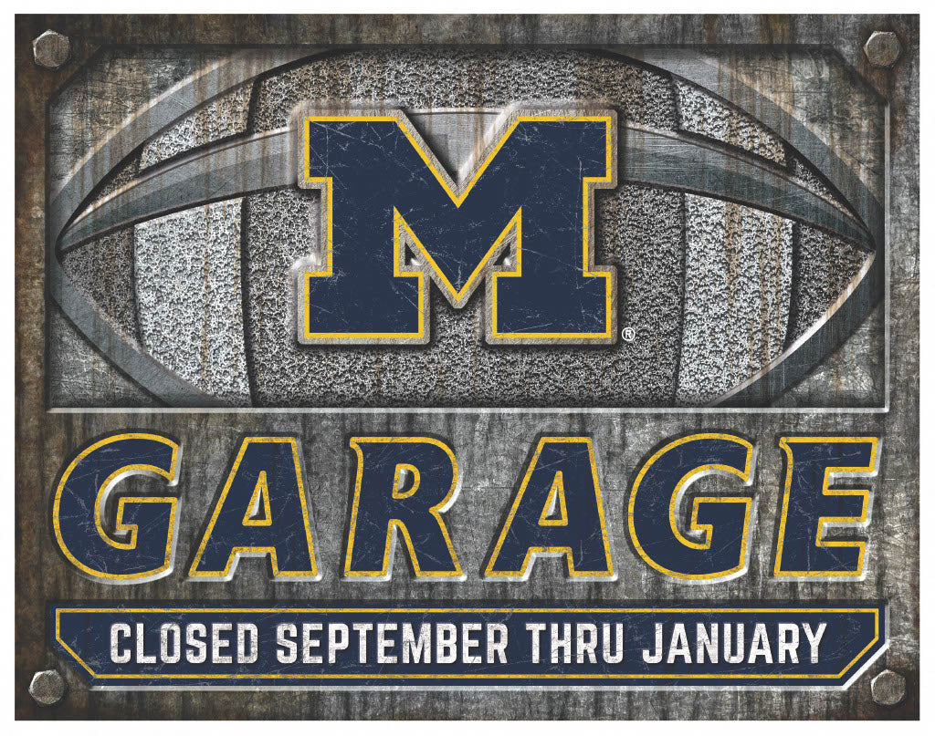 Michigan Wolverines Garage Metal Sign - 12