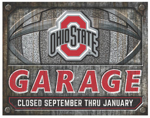 Ohio State Buckeyes Garage Metal Sign - 12"x16"