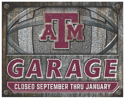 Texas A&M Aggies Garage Metal Sign - 12