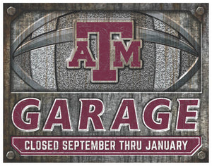 Texas A&M Aggies Garage Metal Sign - 12"x16"