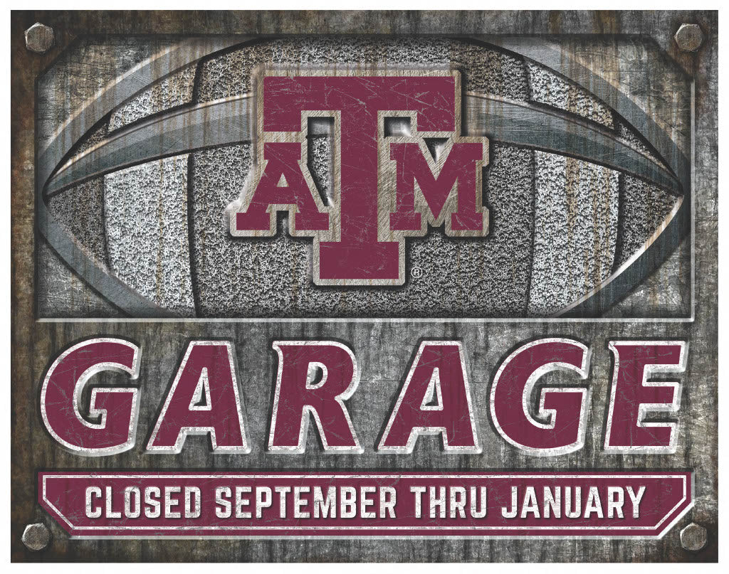 Texas A&M Aggies Garage Metal Sign - 12