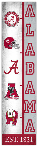Alabama Crimson Tide Team Logo Evolution Wood Sign -  6