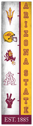 Arizona State Sun Devils Team Logo Evolution Wood Sign -  6