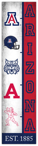 Arizona Wildcats Team Logo Evolution Wood Sign -  6"x24"