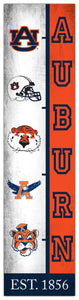Auburn Tigers Team Logo Evolution Wood Sign -  6"x24"