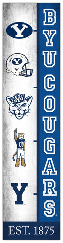 BYU Cougars Team Logo Evolution Wood Sign -  6
