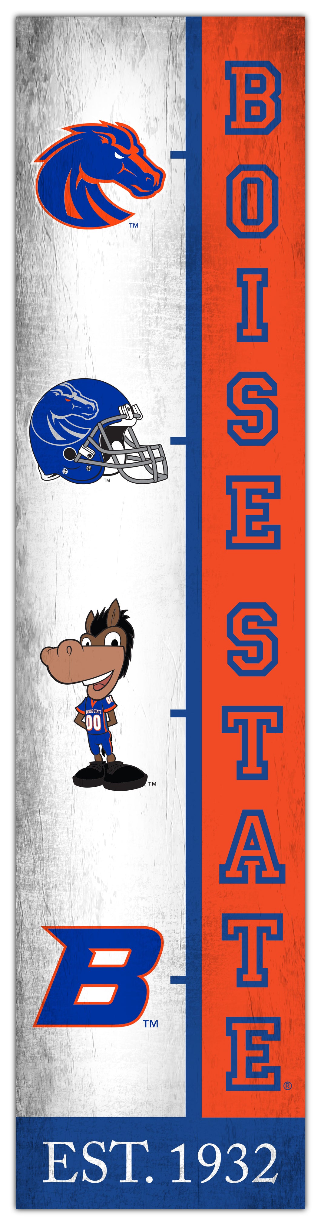 Boise State Broncos Team Logo Evolution Wood Sign -  6