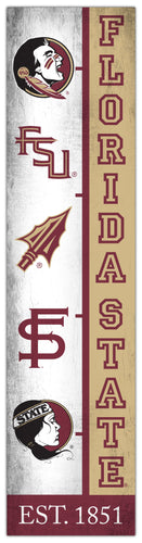 Florida State Seminoles Team Logo Evolution Wood Sign -  6