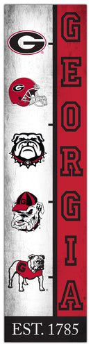 Georgia Bulldogs Team Logo Evolution Wood Sign -  6