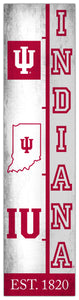 Indiana Hoosiers Team Logo Evolution Wood Sign -  6"x24"