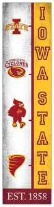 Iowa State Cyclones Team Logo Evolution Wood Sign -  6"x24"