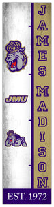 James Madison Dukes Team Logo Evolution Wood Sign -  6"x24"