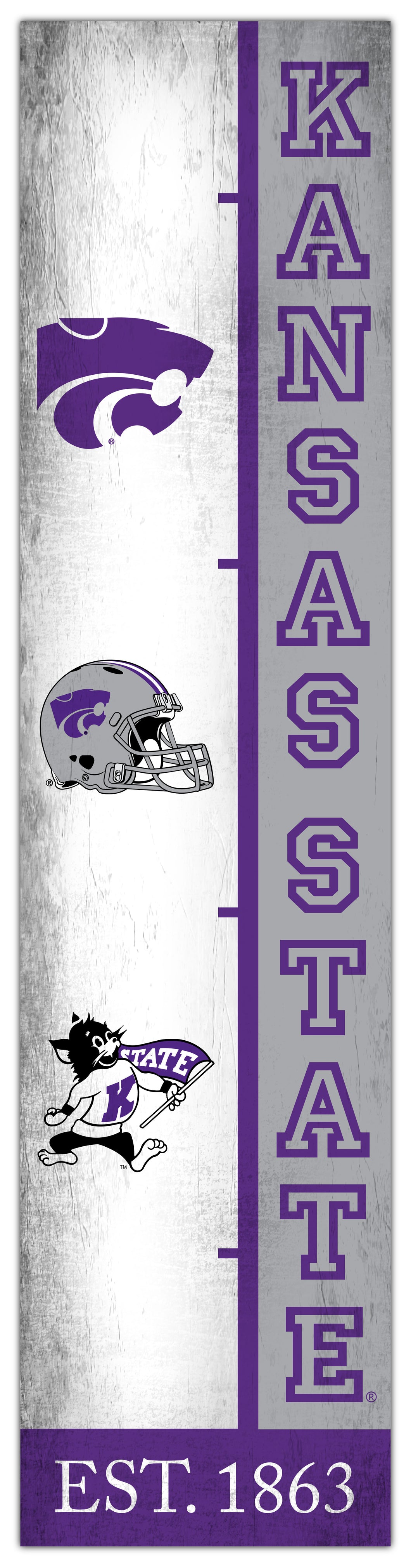 Kansas State Wildcats Team Logo Evolution Wood Sign -  6