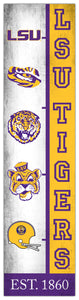 LSU Tigers Team Logo Evolution Wood Sign -  6"x24"