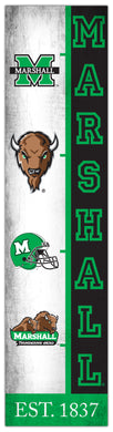 Marshall Thundering Herd Team Logo Evolution Wood Sign -  6