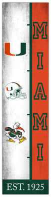  Miami Hurricanes Team Logo Evolution Wood Sign -  6