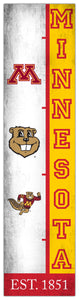 Minnesota Golden Gophers Team Logo Evolution Wood Sign -  6"x24"