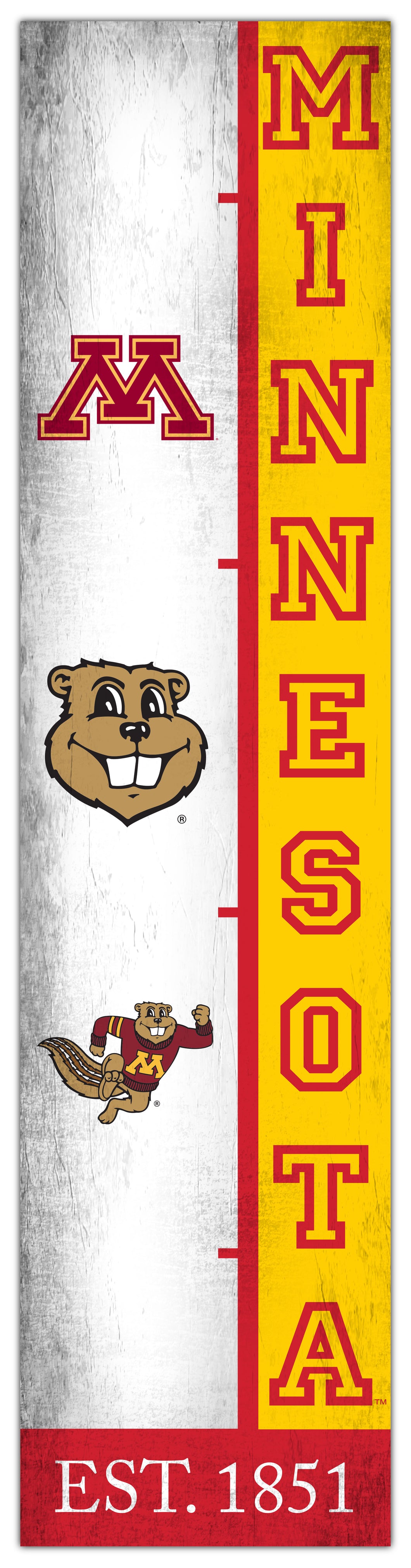 Minnesota Golden Gophers Team Logo Evolution Wood Sign -  6