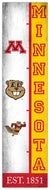 Minnesota Golden Gophers Team Logo Evolution Wood Sign -  6"x24"