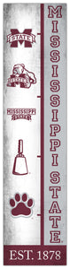 Mississippi State Bulldogs Team Logo Evolution Wood Sign -  6"x24"