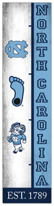 North Carolina Tar Heels Team Logo Evolution Wood Sign -  6"x24"