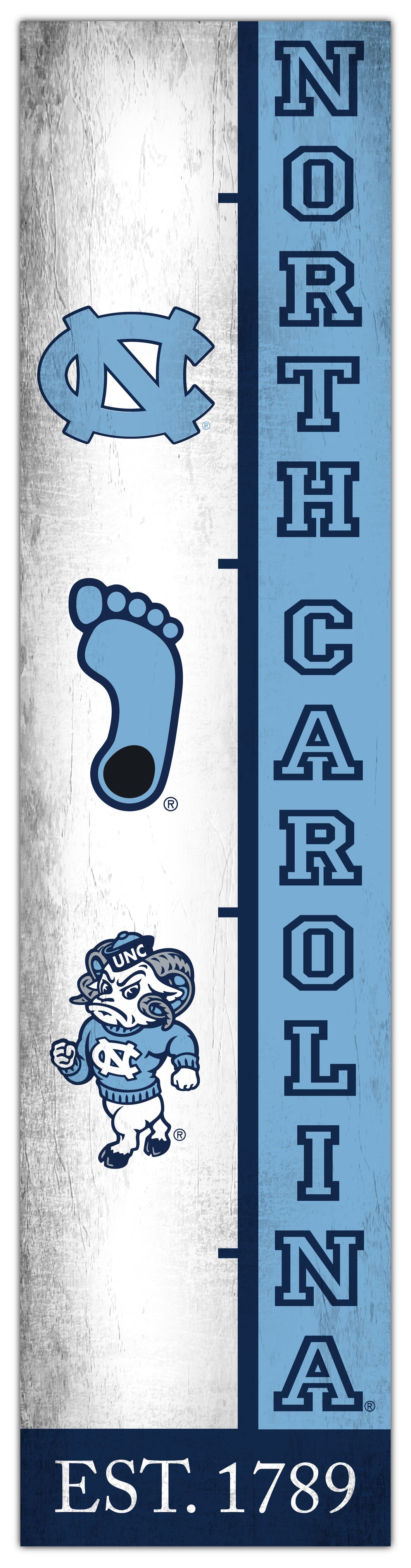 North Carolina Tar Heels Team Logo Evolution Wood Sign -  6