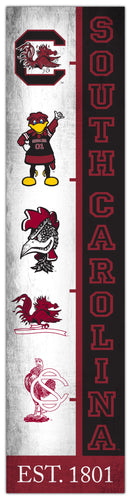 South Carolina Gamecocks Team Logo Evolution Wood Sign -  6