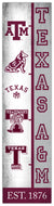 Texas A&M Aggies Team Logo Evolution Wood Sign -  6"x24"