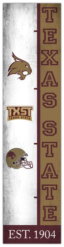 Texas State Bobcats Team Logo Evolution Wood Sign -  6