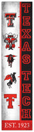 Texas Tech Red Raiders Team Logo Evolution Wood Sign -  6"x24"