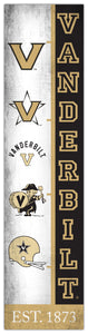 Vanderbilt Commodores Team Logo Evolution Wood Sign -  6"x24"