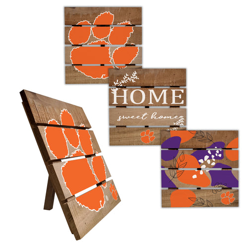 Clemson Tigers Four-Piece Hot Plate Set