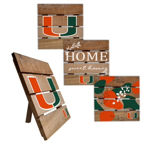 Miami Hurricanes Four-Piece Hot Plate Set