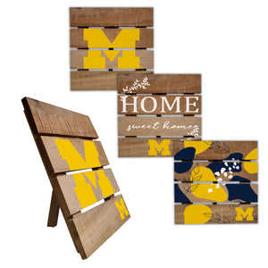 Michigan Wolverines Four-Piece Hot Plate Set