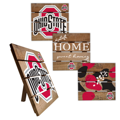 Ohio State Buckeyes Four-Piece Hot Plate Set