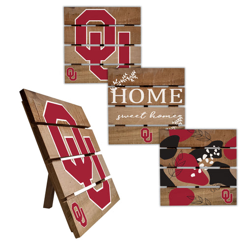 Oklahoma Sooners Four-Piece Hot Plate Set