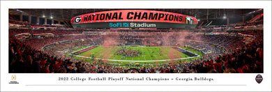 Georgia Bulldogs 2022 CFP National Champions Panoramic Picture