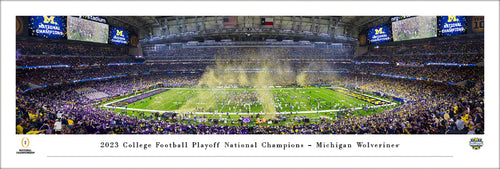 Michigan Wolverines 2023 College Football Playoff Champions Panoramic Picture