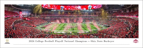 Ohio State Buckeyes 2024 CFP National Champions Panoramic Picture