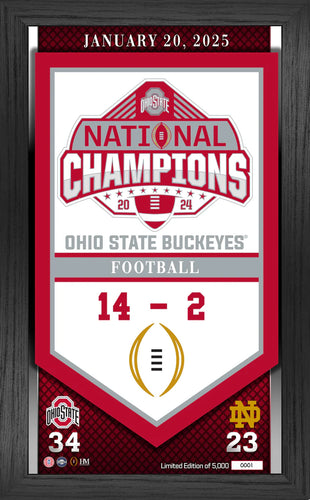 Ohio State Buckeyes 2024 CFP National Championship Banner Frame