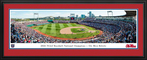 Ole Miss Rebels Baseball 2022 College World Series Champions Panoramic Picture